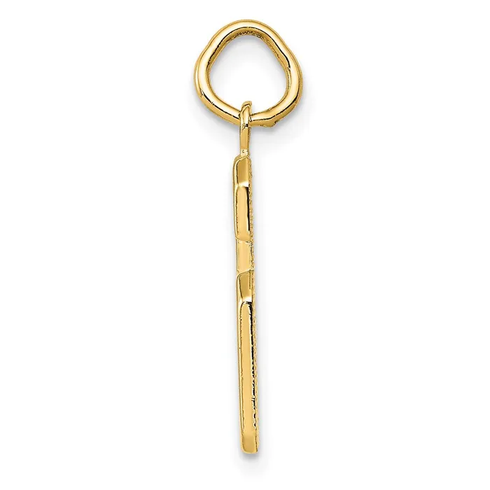 TreasureFineJewelers Charm Necklaces 14k Medium Polished Number 6 Charm