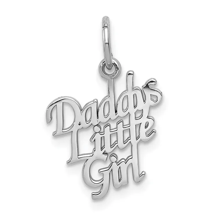 TreasureFineJewelers Charm Necklaces 14k White Gold DADDYS LITTLE GIRL CHARM TreasureFineJewelers Charm Necklaces 14k White Gold DADDYS LITTLE GIRL CHARM