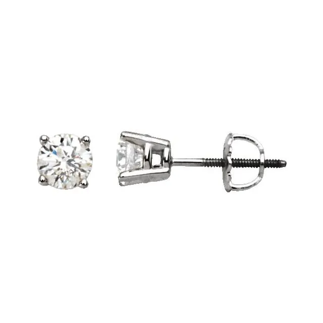 TreasureFineJewelers Earrings 14K White 1 CTW Diamond Stud Earrings