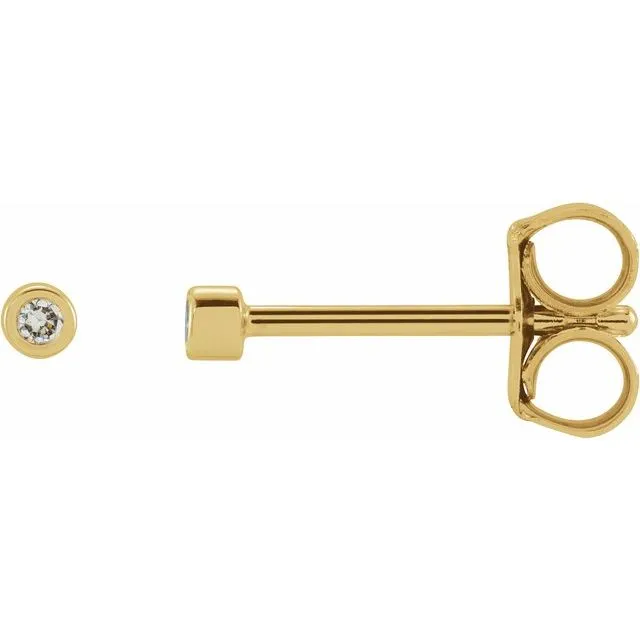 TreasureFineJewelers Earrings 14K Yellow Gold 02 CTW Natural Diamond Micro BezelSet Earrings TreasureFineJewelers Earrings 14K Yellow Gold 02 CTW Natural Diamond Micro BezelSet Earrings