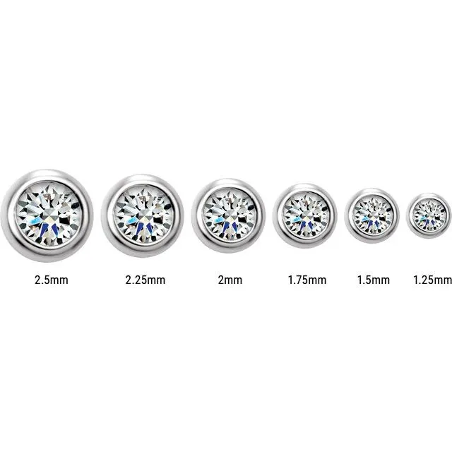 TreasureFineJewelers Earrings 14K Yellow Gold 02 CTW Natural Diamond Micro BezelSet Earrings
