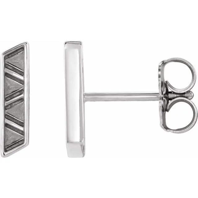 TreasureFineJewelers Earrings Sterling Silver Geometric Earrings