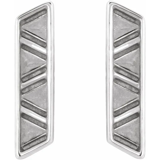 TreasureFineJewelers Earrings Sterling Silver Geometric Earrings