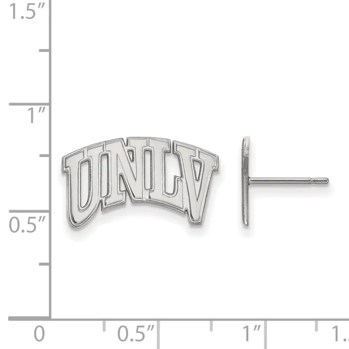 TreasureFineJewelers Earrings Sterling Silver Rhodiumplated University of NevadaLas Vegas UNLV Small Post Earrings