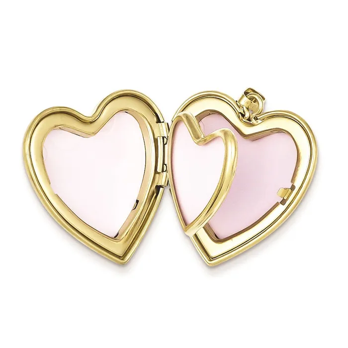TreasureFineJewelers Necklaces 120 Gold Filled Grandma 23mm Enameled Family Heart Locket