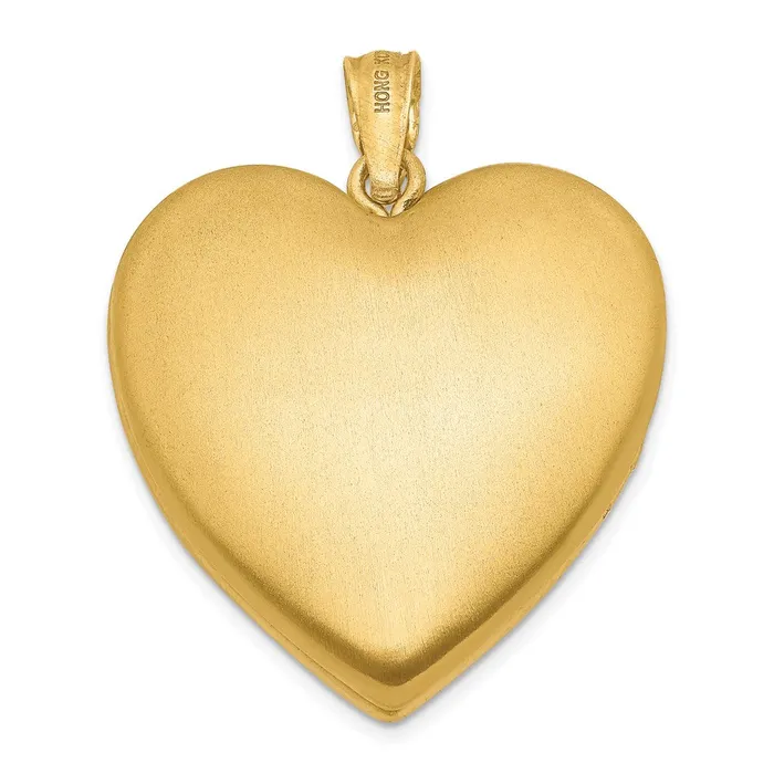 TreasureFineJewelers Necklaces 120 Gold Filled Grandma 23mm Enameled Family Heart Locket