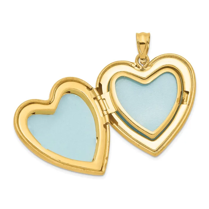 TreasureFineJewelers Necklaces 120 Gold Filled Grandma 23mm Enameled Family Heart Locket