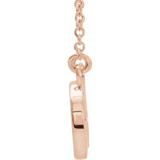 TreasureFineJewelers Necklaces 14K Rose 275x84 mm InfinityInspired Love 17 Necklace