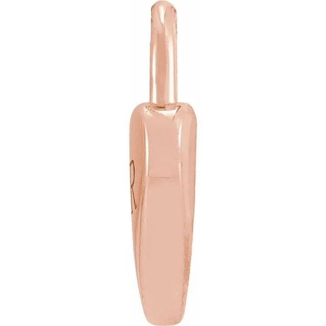 TreasureFineJewelers Necklaces 14K Rose Gold Engravable Heart Lock Pendant