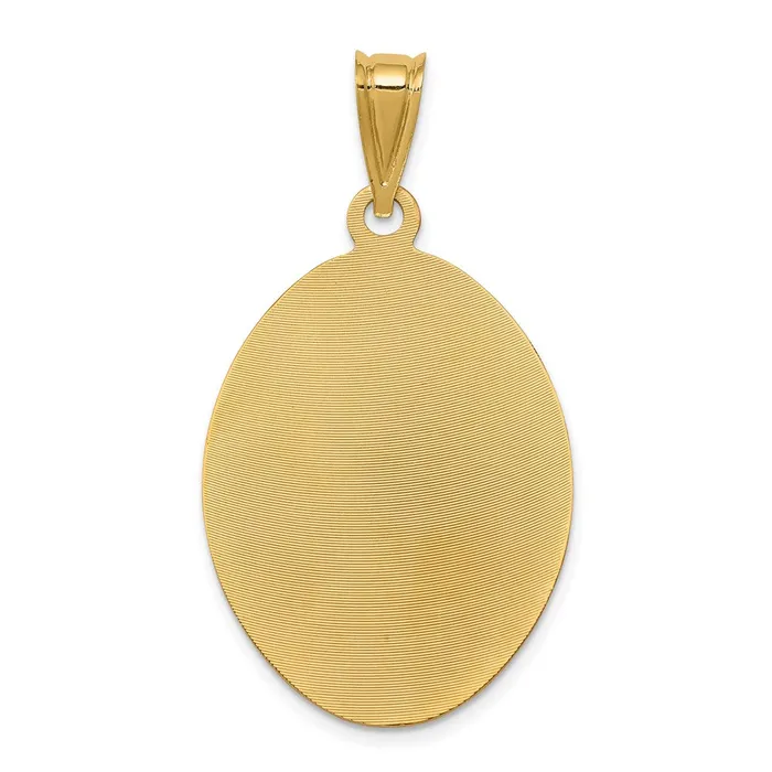 TreasureFineJewelers Necklaces 14K wRhodium DC Lady Of Guadalupe Oval Pendant
