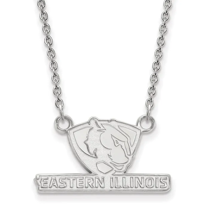 TreasureFineJewelers Necklaces 14K White Gold Eastern Illinois University Small Pendant with Necklace TreasureFineJewelers Necklaces 14K White Gold Eastern Illinois University Small Pendant with Necklace
