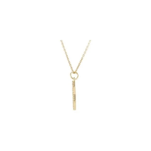 TreasureFineJewelers Necklaces 14K Yellow Gold 15 CTW Natural Diamond Star of David Necklace