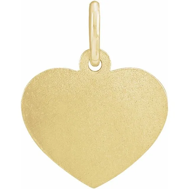 TreasureFineJewelers Necklaces 14K Yellow Gold 12x9 mm Heart Cherub Angel Medal