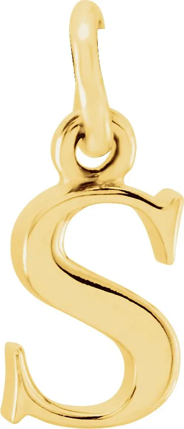 TreasureFineJewelers Necklaces 14K Yellow Gold Lowercase Initial S Pendant TreasureFineJewelers Necklaces 14K Yellow Gold Lowercase Initial S Pendant