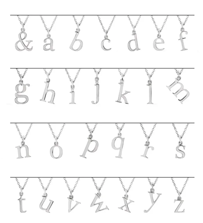 TreasureFineJewelers Necklaces 14K Yellow Gold Lowercase Initial S Pendant