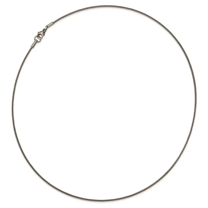 TreasureFineJewelers Necklaces Chisel Stainless Steel Polished and Textured 16 inch Necklace