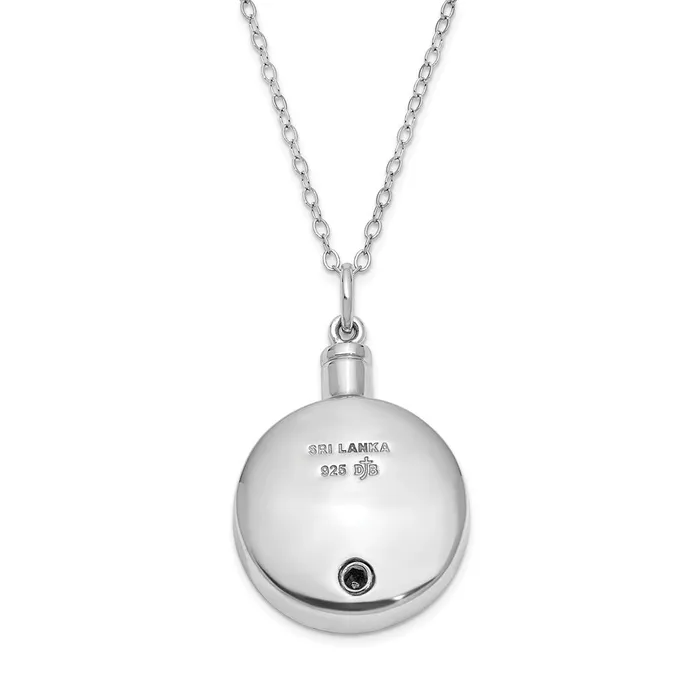 TreasureFineJewelers Necklaces Sentimental Expressions Sterling Silver Rhodiumplated Antiqued Paw Ash Holder 18in Necklace
