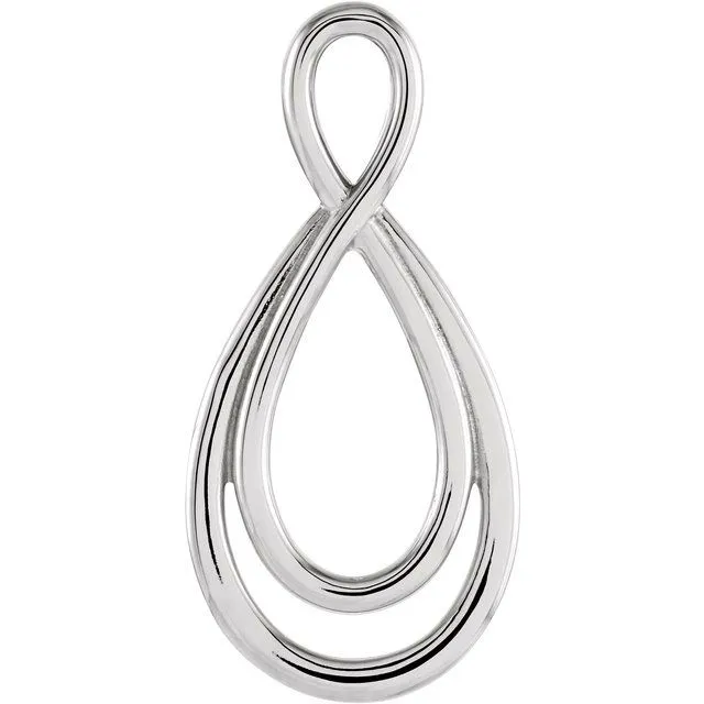 TreasureFineJewelers Necklaces Sterling Silver 22x11 mm InfinityInspired Pendant TreasureFineJewelers Necklaces Sterling Silver 22x11 mm InfinityInspired Pendant