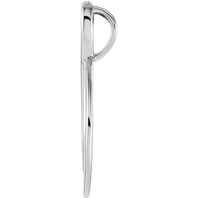 TreasureFineJewelers Necklaces Sterling Silver 22x11 mm InfinityInspired Pendant
