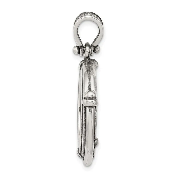 TreasureFineJewelers Necklaces Sterling Silver Ancient Coins Antiqued Constantine Coin Pendant