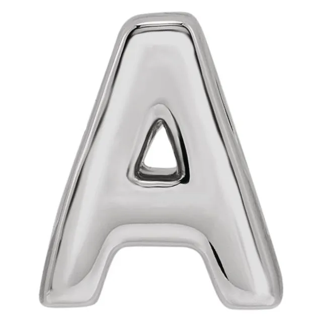 TreasureFineJewelers Necklaces Sterling Silver Block Initial A Slide Pendant TreasureFineJewelers Necklaces Sterling Silver Block Initial A Slide Pendant