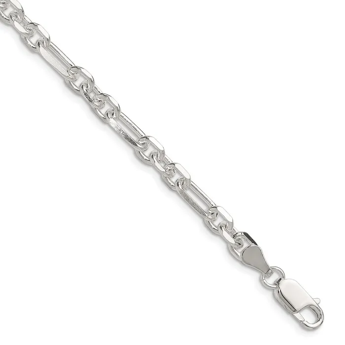TreasureFineJewelers Necklaces Sterling Silver DC 6mm 3 Short Plus 1 Long Cable Link Chain TreasureFineJewelers Necklaces Sterling Silver DC 6mm 3 Short Plus 1 Long Cable Link Chain
