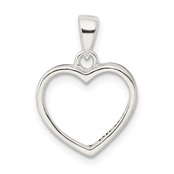 TreasureFineJewelers Necklaces Sterling Silver Enamel LOVE YOU MOM Heart Pendant
