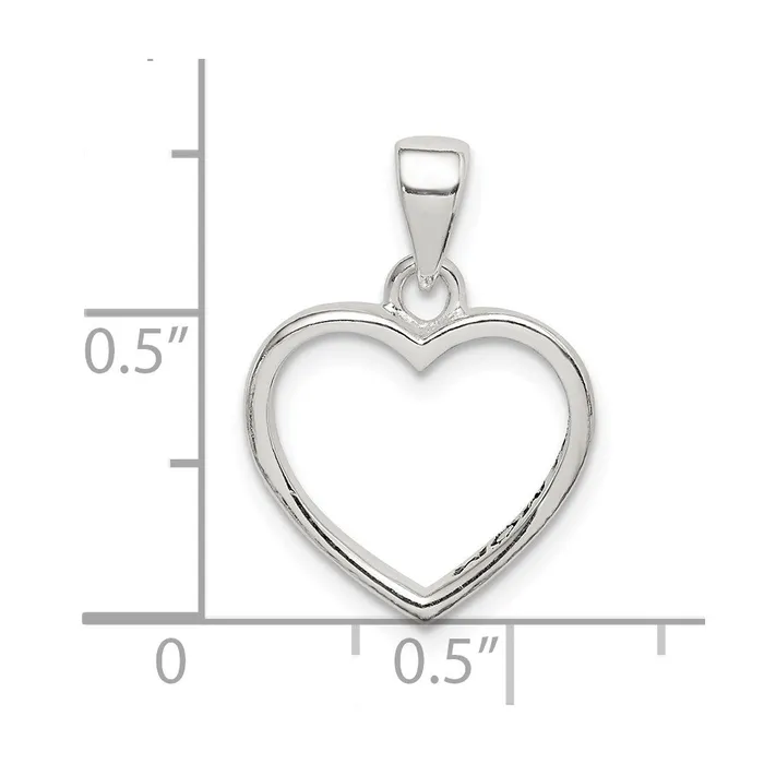 TreasureFineJewelers Necklaces Sterling Silver Enamel LOVE YOU MOM Heart Pendant