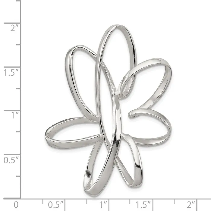 TreasureFineJewelers Necklaces Sterling Silver Fancy Pendant