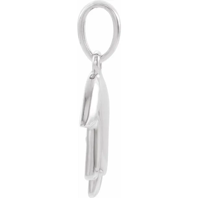 TreasureFineJewelers Necklaces Sterling Silver Hamsa Pendant