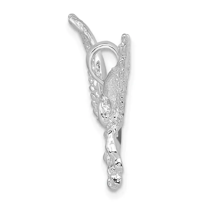 TreasureFineJewelers Necklaces Sterling Silver Polished Flying Eagle Pendant