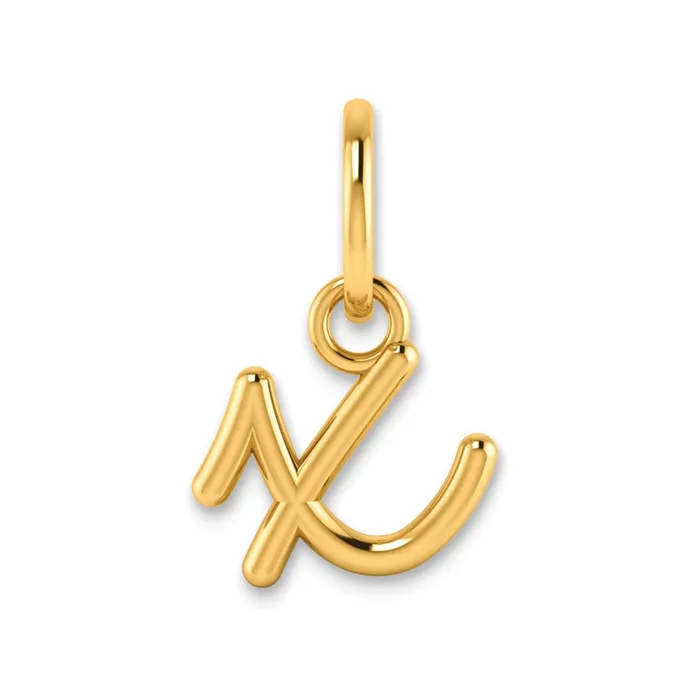 TreasureFineJewelers Necklaces Sterling Silver Rhodiumplated Lower case Letter X Initial Charm TreasureFineJewelers Necklaces Sterling Silver Rhodiumplated Lower case Letter X Initial Charm
