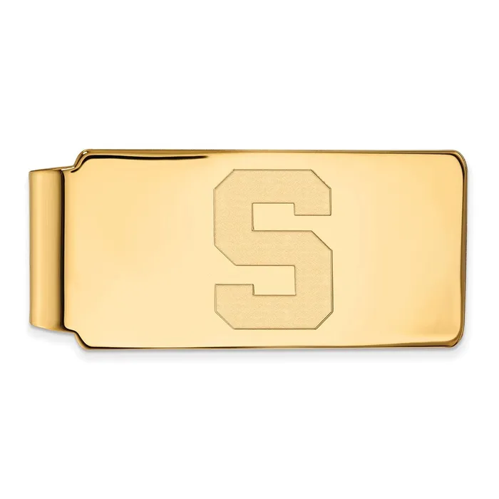 TreasureFineJewelers PreStyled Sets 10K Yellow Gold Michigan State University Money Clip