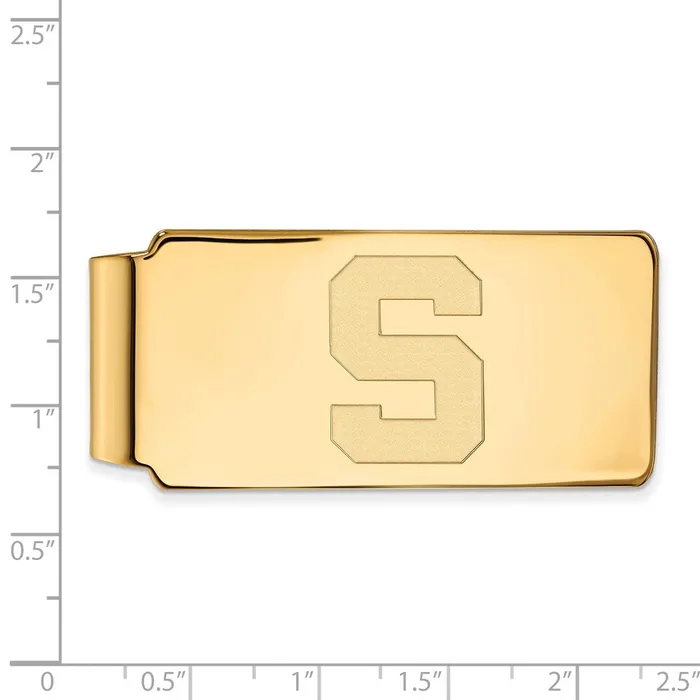 TreasureFineJewelers PreStyled Sets 10K Yellow Gold Michigan State University Money Clip