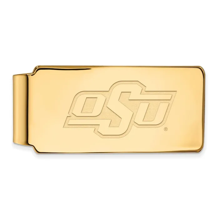 TreasureFineJewelers PreStyled Sets 14k Gold Oklahoma State University OSU Money Clip