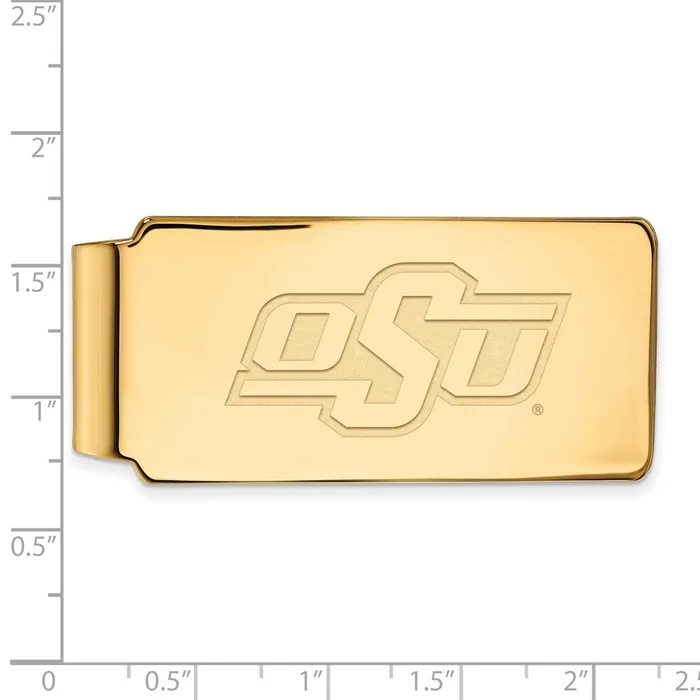 TreasureFineJewelers PreStyled Sets 14k Gold Oklahoma State University OSU Money Clip