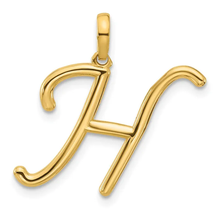 TreasureFineJewelers PreStyled Sets 14k Yellow Gold Fancy Letter H