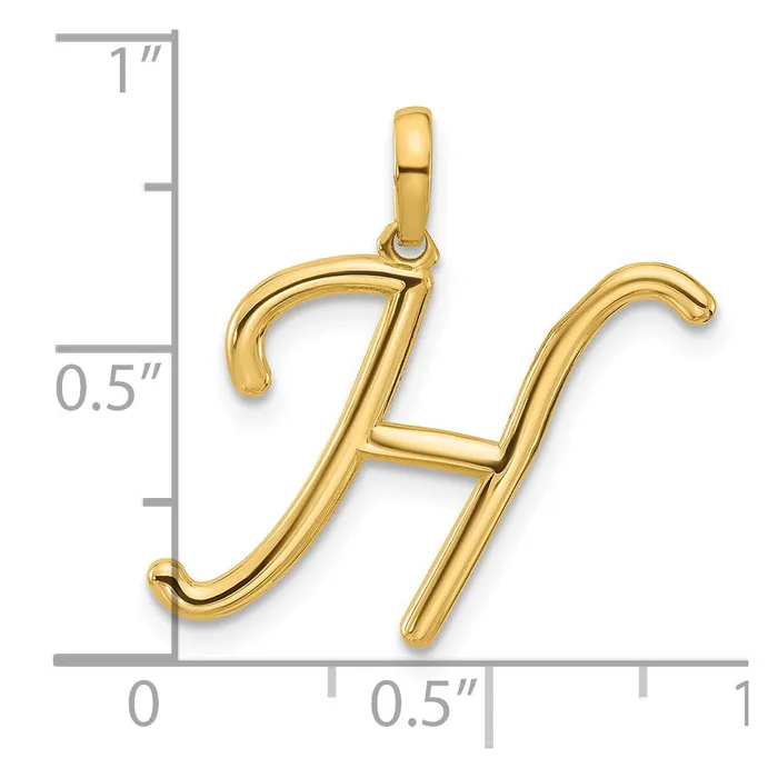 TreasureFineJewelers PreStyled Sets 14k Yellow Gold Fancy Letter H