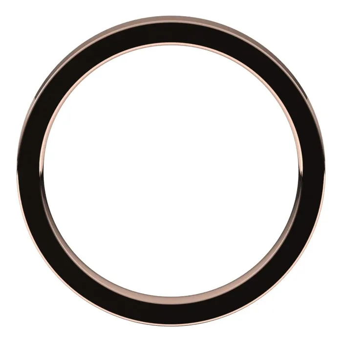 TreasureFineJewelers Rings 10K Rose Gold 25 mm flat comfort fit Wedding Band