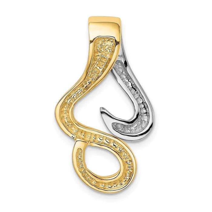 TreasureFineJewelers Rings 14k TwoTone Reversible Fancy Omega Slide