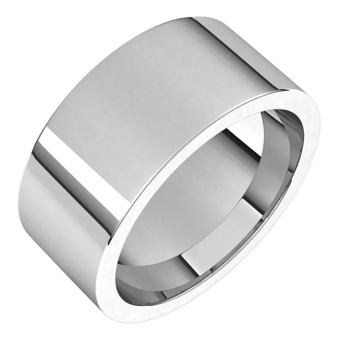 TreasureFineJewelers Rings 14K White Gold 9 mm flat comfort fit Wedding Band TreasureFineJewelers Rings 14K White Gold 9 mm flat comfort fit Wedding Band