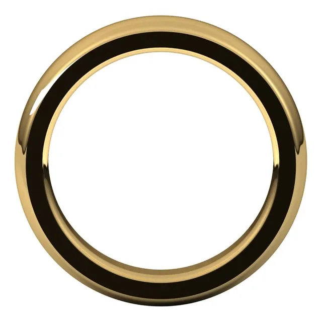 TreasureFineJewelers Rings 18K Yellow Gold 5 mm Half Round Comfort Fit Heavy Wedding Band
