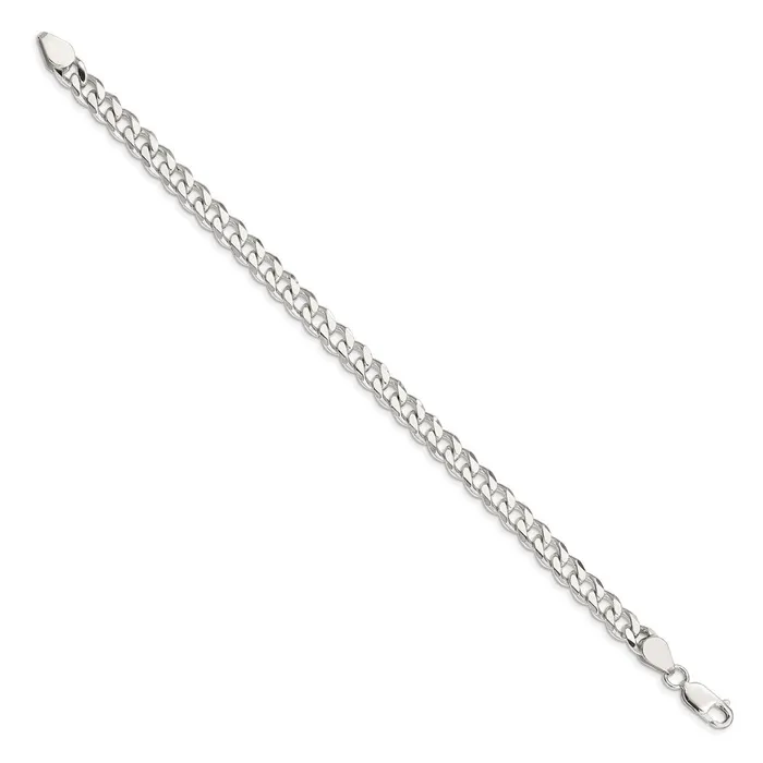 TreasureFineJewelers Rings Sterling Silver 7mm Curb Chain