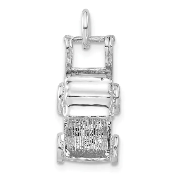 TreasureFineJewelers Rings Sterling Silver Baby Carriage Charm