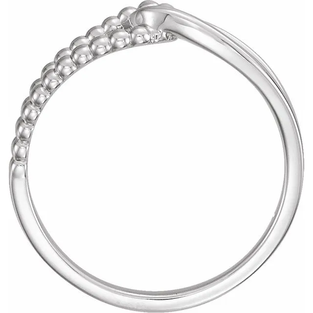 TreasureFineJewelers Rings Sterling Silver Beaded Ring
