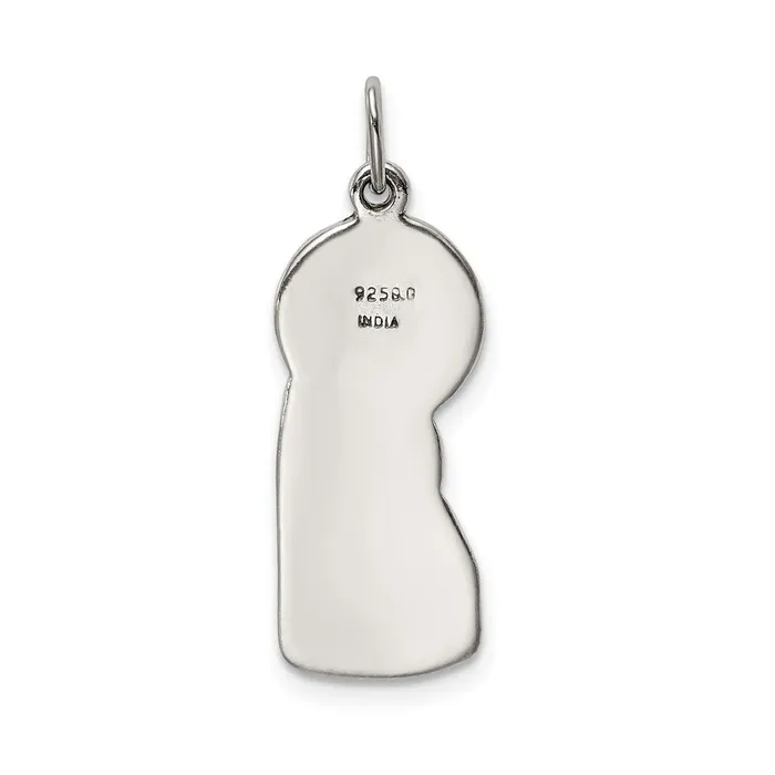 TreasureFineJewelers Rings Sterling Silver Blessed Mary Child Jesus Charm
