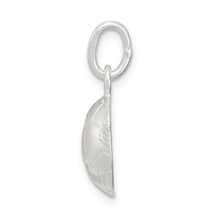 TreasureFineJewelers Rings Sterling Silver Diamond Cut Soccer Ball Charm