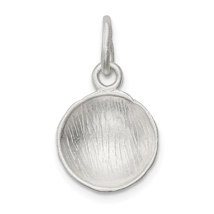 TreasureFineJewelers Rings Sterling Silver Diamond Cut Soccer Ball Charm