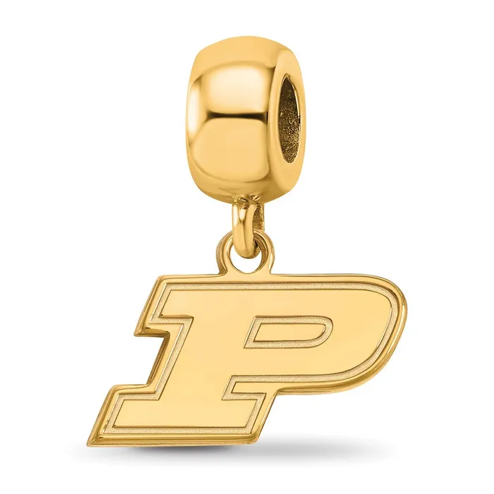 TreasureFineJewelers Rings Sterling Silver Goldplated LogoArt Purdue University Letter P Extra Small Dangle Bead Charm TreasureFineJewelers Rings Sterling Silver Goldplated LogoArt Purdue University Letter P Extra Small Dangle Bead Charm