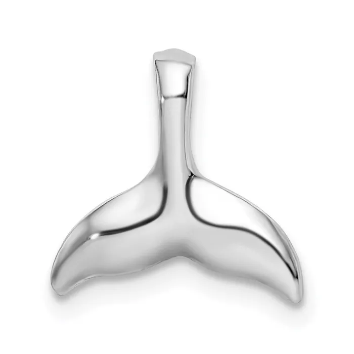 TreasureFineJewelers Rings Sterling Silver Polished Mini Whale Tail Slide